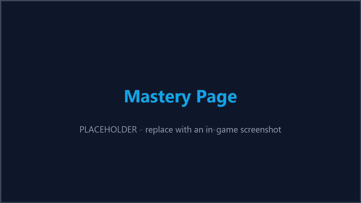 The in-game Mastery page (/mmomastery): a track's node list on the left, a purchasable node's detail pane with its modifier preview and cost/'Pay with X' button on the right.
